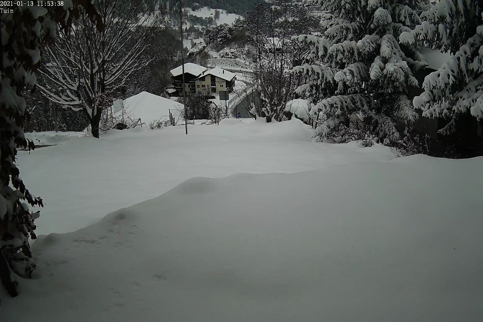 chalet belle helene verse sneeuw skien