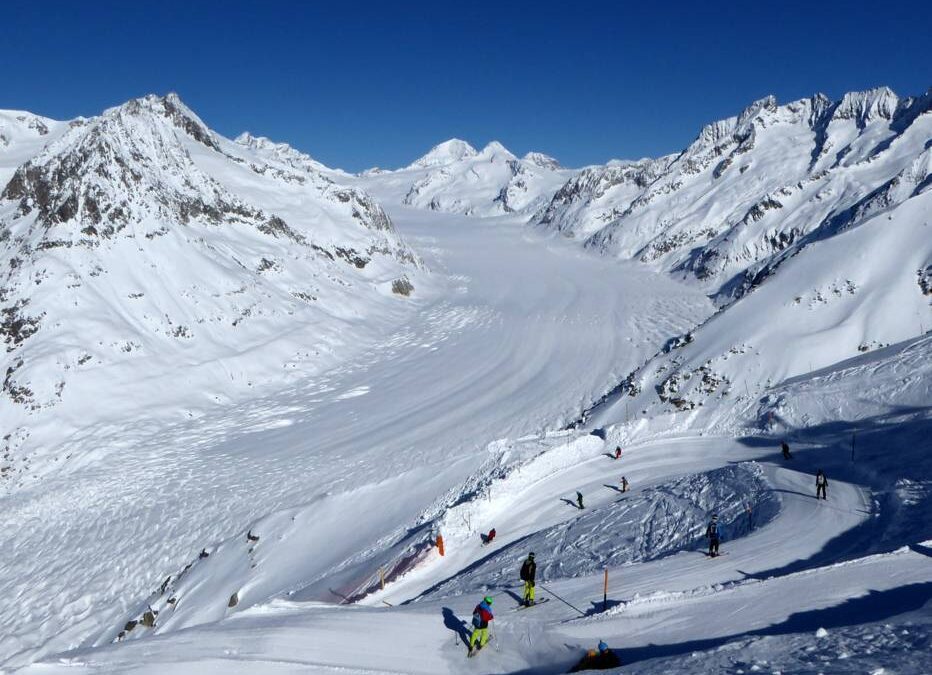 Skien in alle rust op de Aletsch Arena